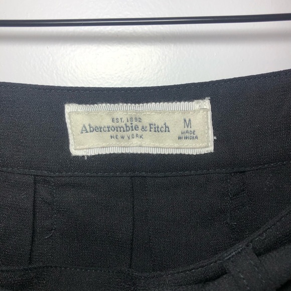 Abercrombie & Fitch Black Pleated Mini Skirt Y2K Preppy Edgy Grunge Collegiate - Picture 2 of 11